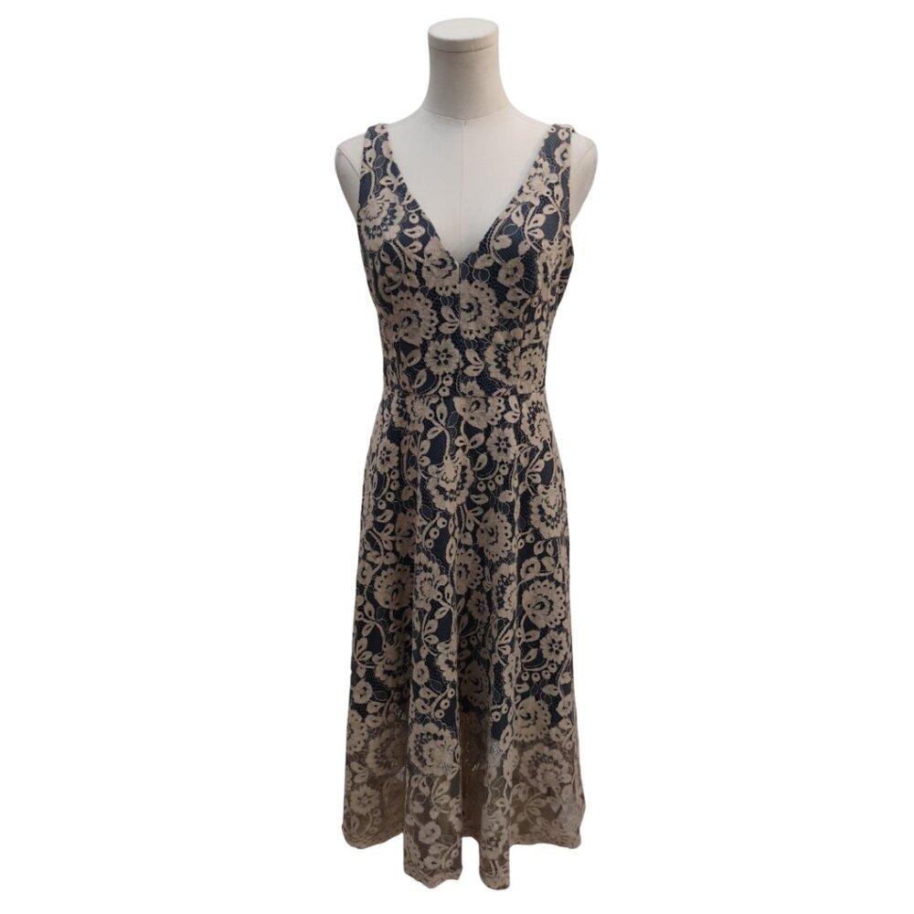 Vince Camuto Cream Lace Evening Dress